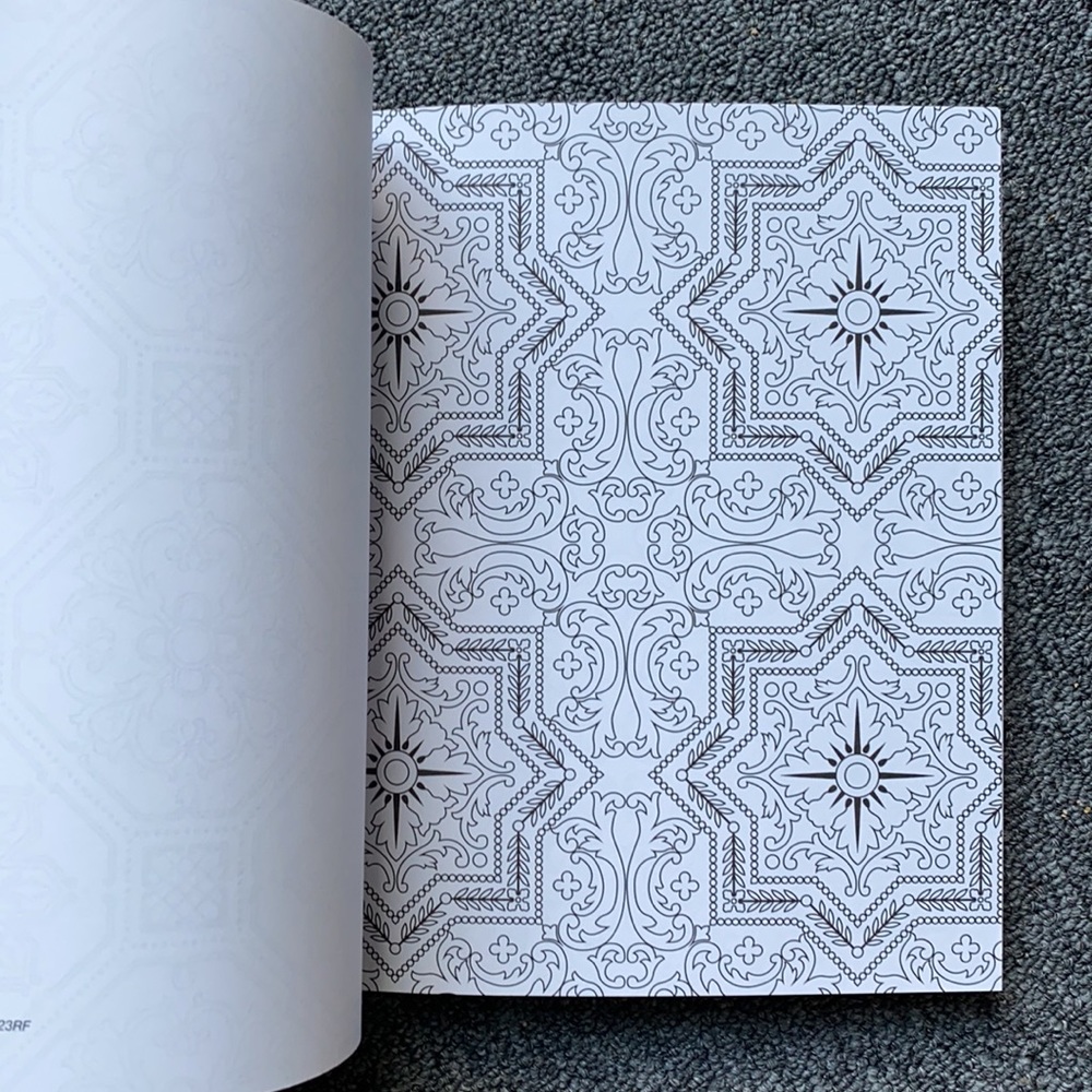 Stress Less Adult Coloring Book - Mosaic Patterns - Brand New - Picture 13 of 14